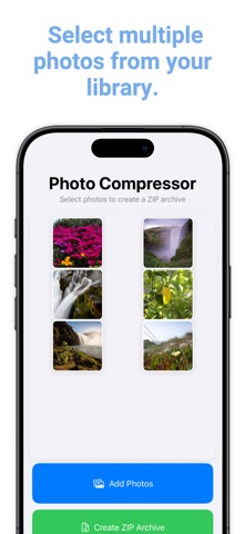 Photo to ZIP - Image to Zip iPhone screenshot