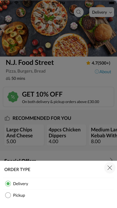 N.J.Food Street. Screenshot