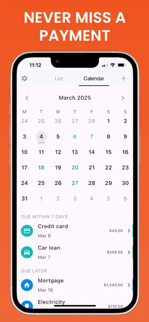 Bills: Organizer & Tracker screenshot 3