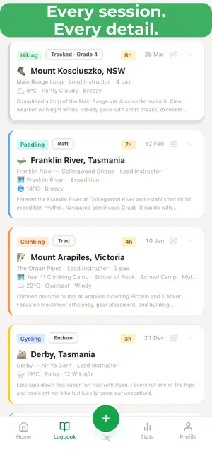 OutdoorLog – Instructor Log screenshot 2