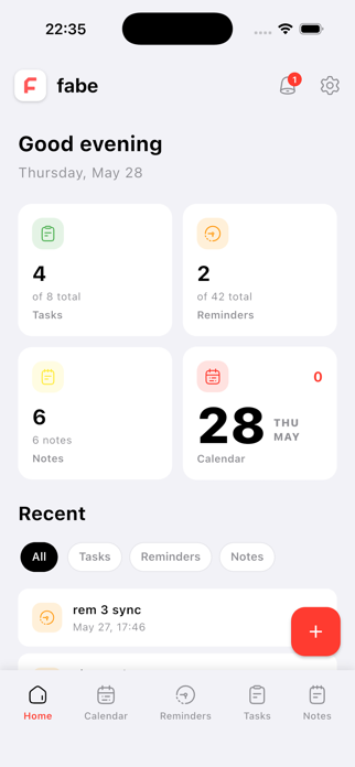 Fabe: Personal Task Manager Screenshot 1 of 9
