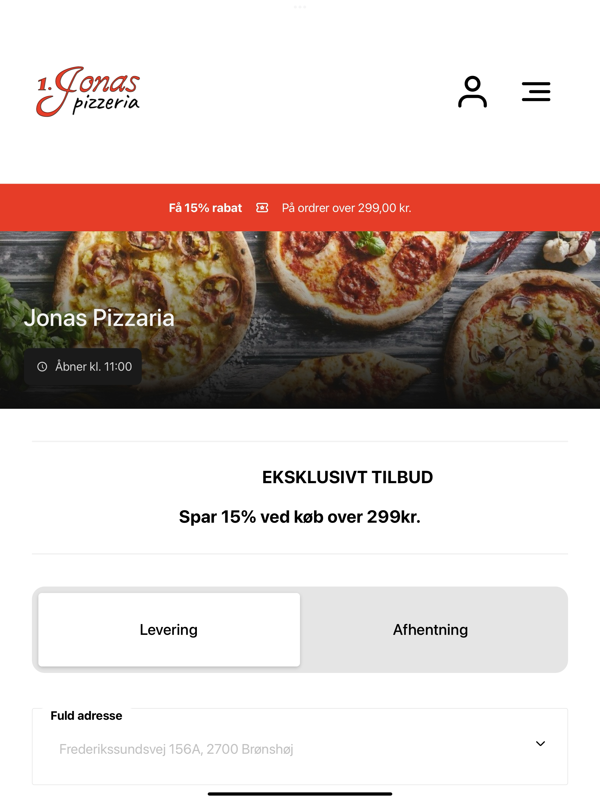 Jonas Pizzeria 2700 DK