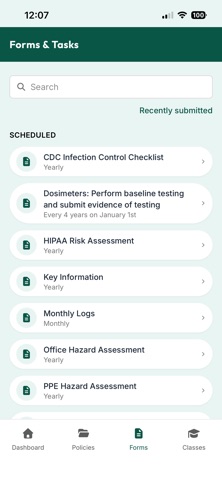 DOC4NE Dental Compliance iPhone screenshot