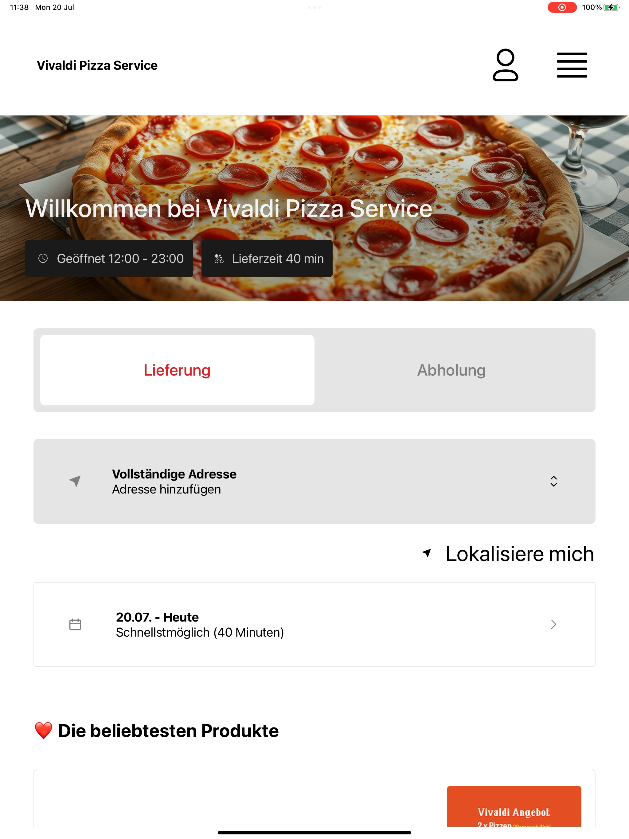 Vivaldi Pizza Service screenshot 5
