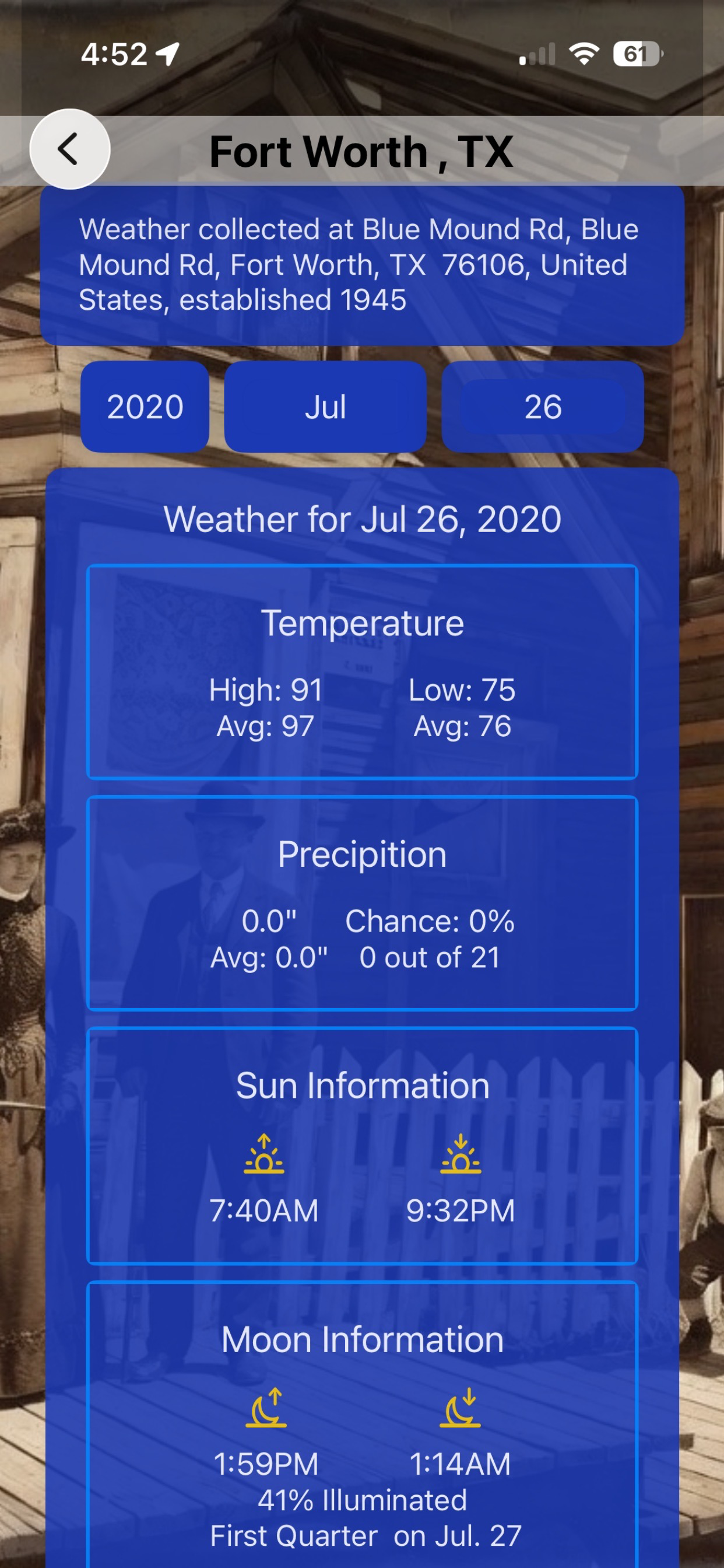 Historical Weather