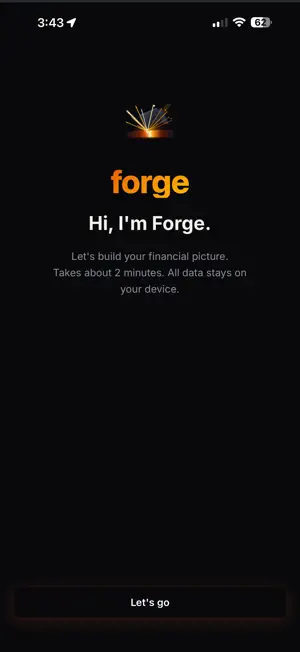 Forge: Personal Finance screenshot 1