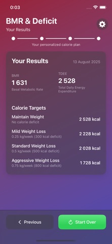 BMR & Deficit Screenshot 5 of 5