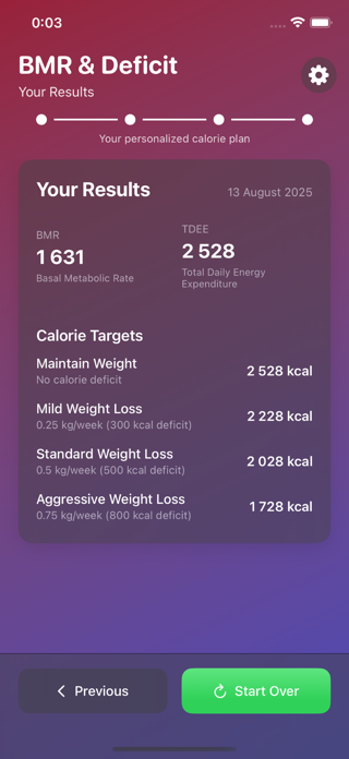 BMR & Deficit Screenshot 5 of 5