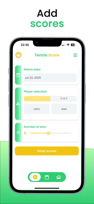 Tennis - Scorekeeper & Counter screenshot 3