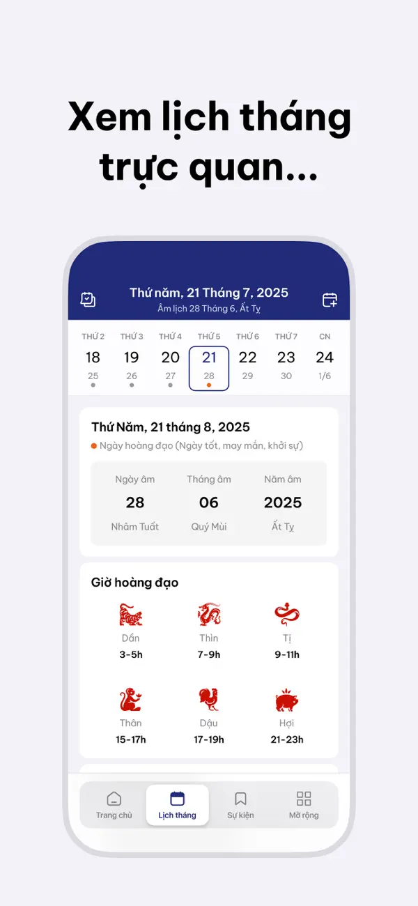 Screenshot #2 pour Lịch Âm Việt Nam 2025