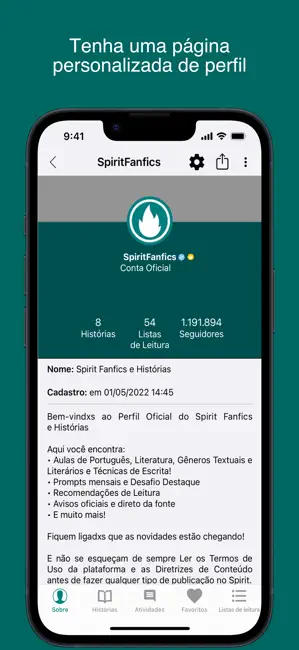 Spirit Fanfics e Histórias iPhone screenshot 6