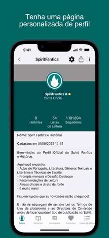 Spirit Fanfics e Histórias iPhone screenshot 6