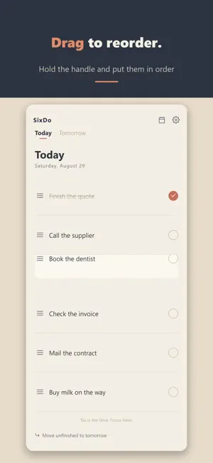 SixDo - Ivy Lee Method To-Do screenshot 3