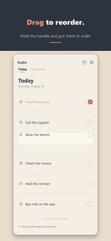 SixDo - Ivy Lee Method To-Do Screenshot 3 of 7