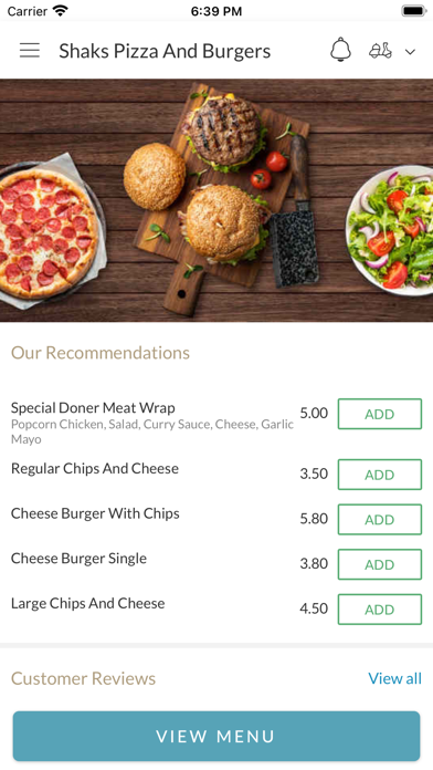 Shaks Pizza And Burgers Screenshot