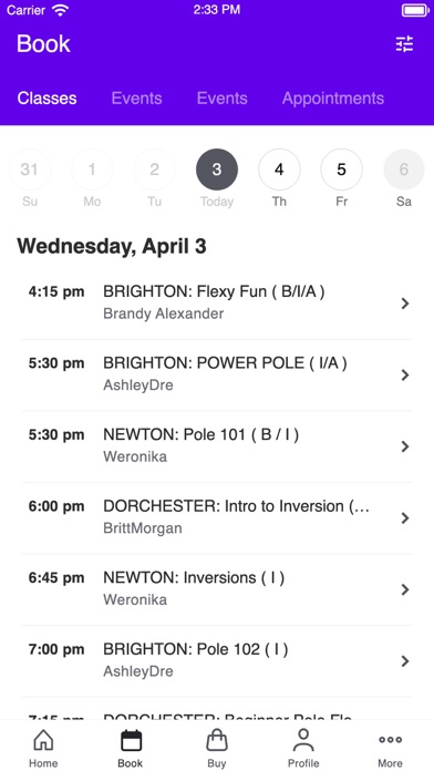 Boston Pole Fitness Screenshot