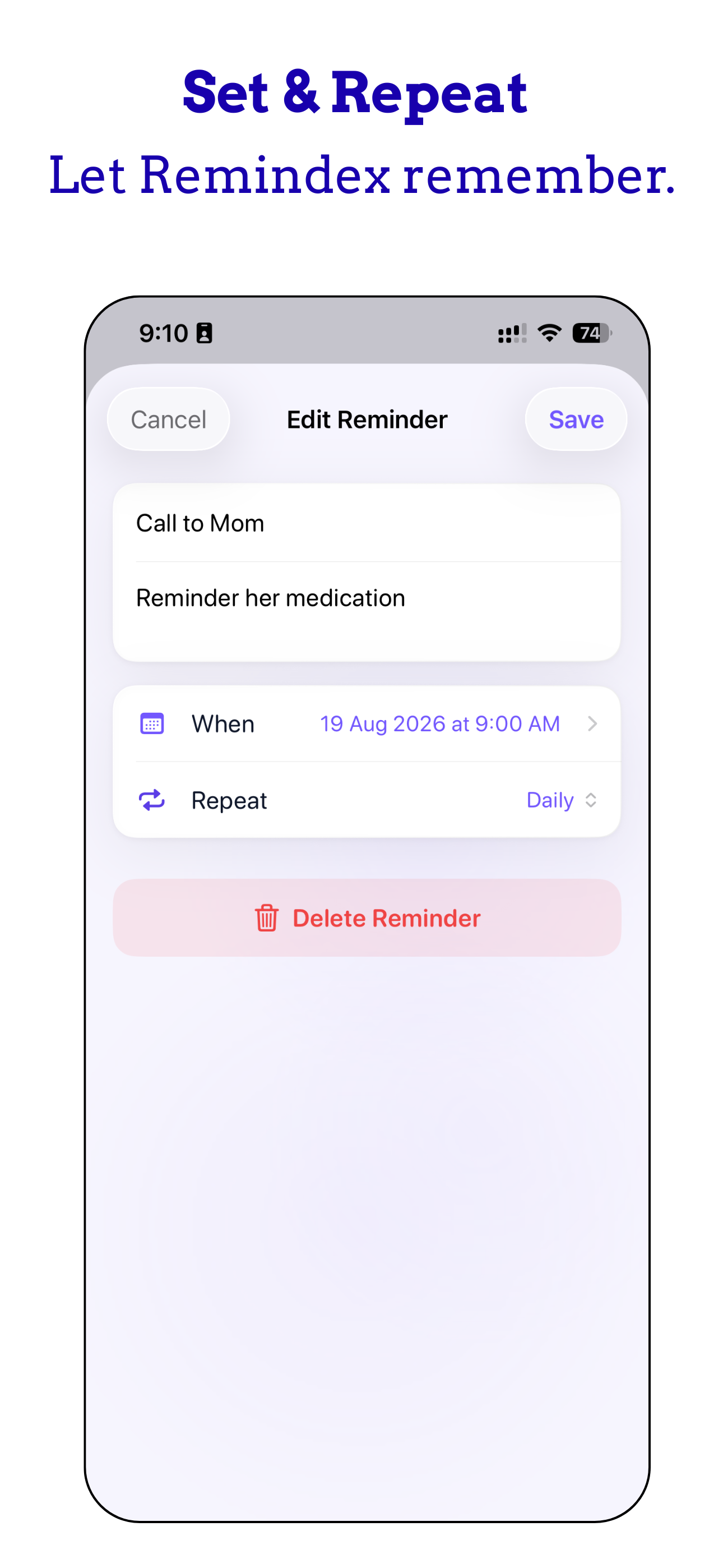 Remindex: Reminder App screenshot 2