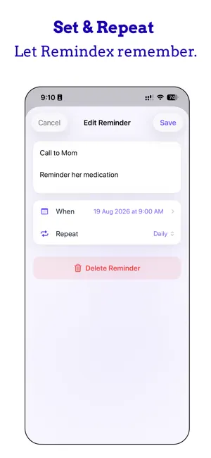 Remindex: Reminder App screenshot 2
