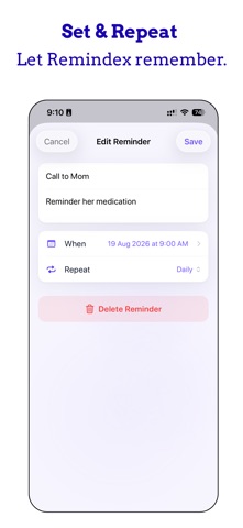 Remindex: Reminder App Screenshot 2 of 5
