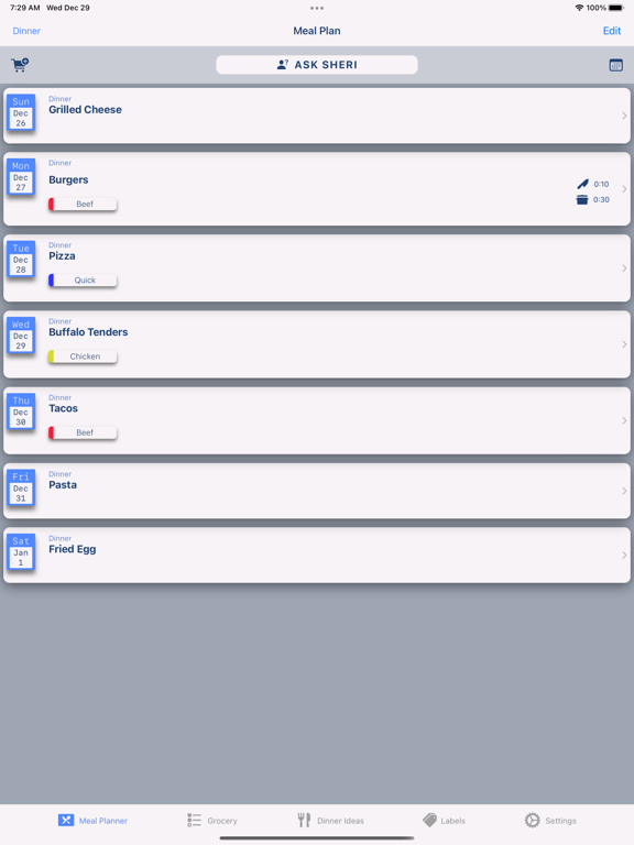 Screenshot #4 pour Decisive Wife Meal Planner