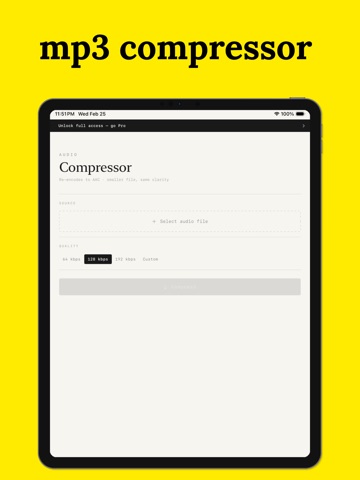 Audio Compressor - Shrink MP3 iPad screenshot