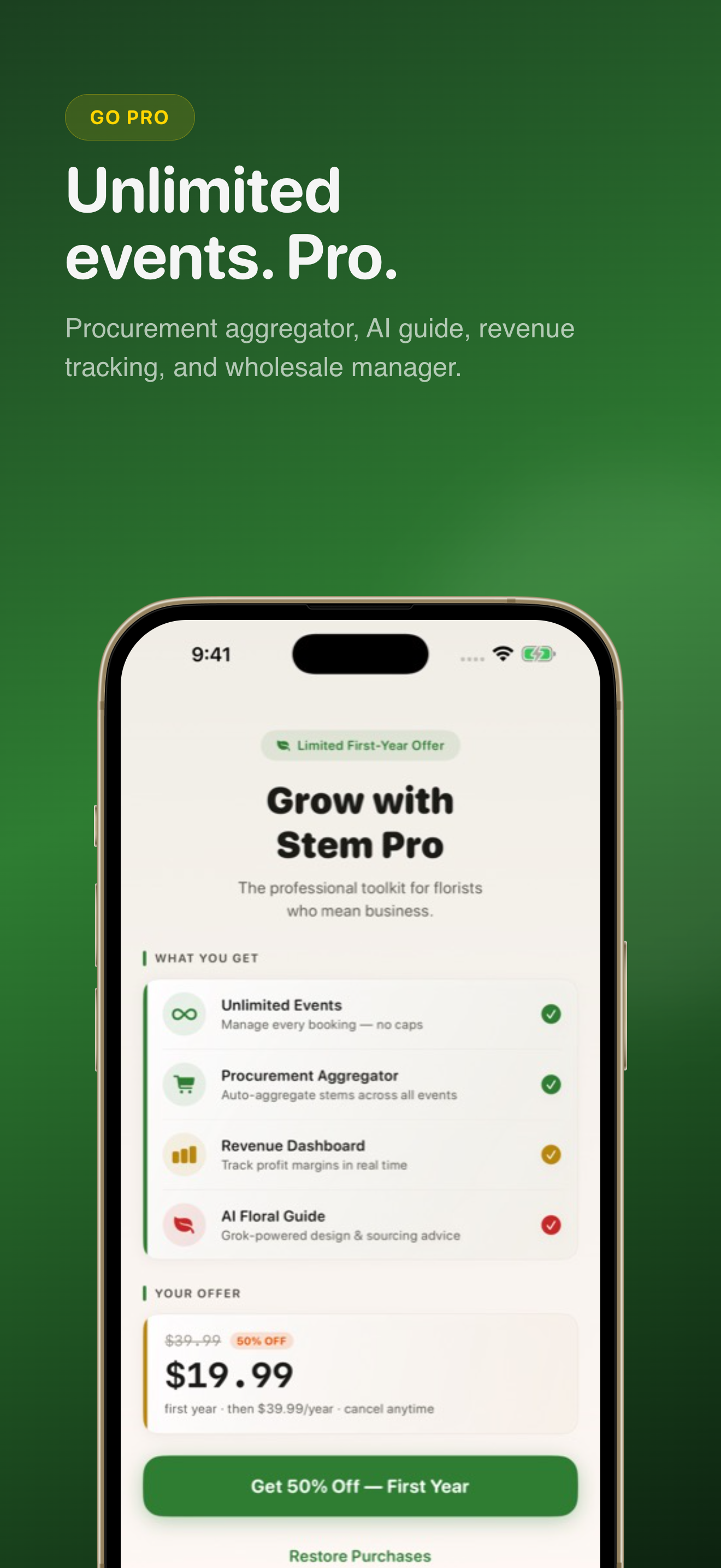 Florist Event Planner - Stem