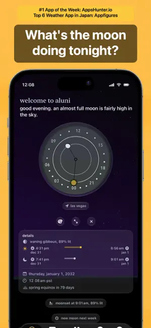 aluni · moon clock screenshot 2