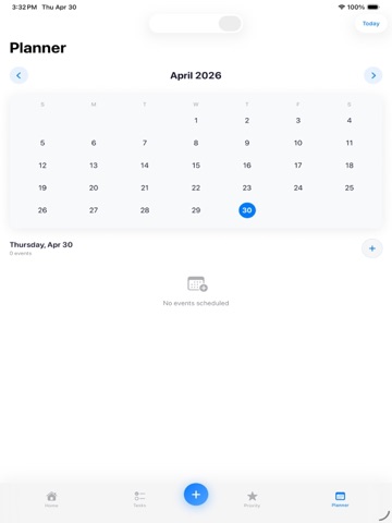 Mindorax Daily Planner Tasks iPad screenshot