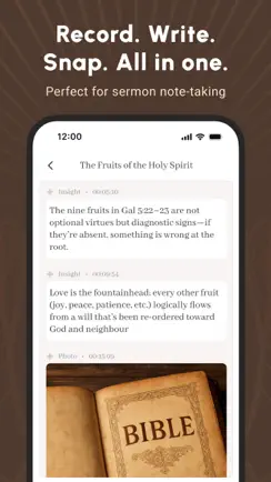 Bible Note Taker & Recorder iPhone image 3