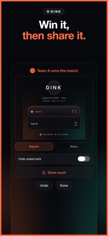 Pickleball Score Keeper Dink iPhone screenshot