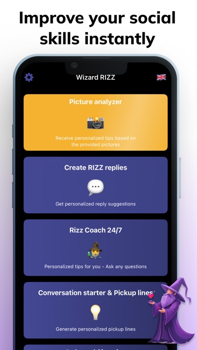 Wizard Rizz: Social Skills App Screenshot