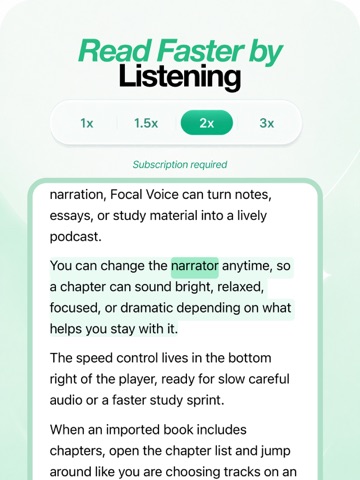 Text to Speech: Focal Voice iPad screenshot