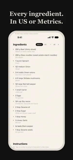 Let Me Cook: Video to Recipe screenshot 2
