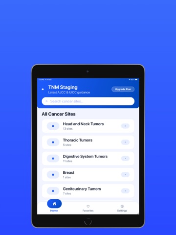 TNM Cancer Staging Calculator iPad screenshot