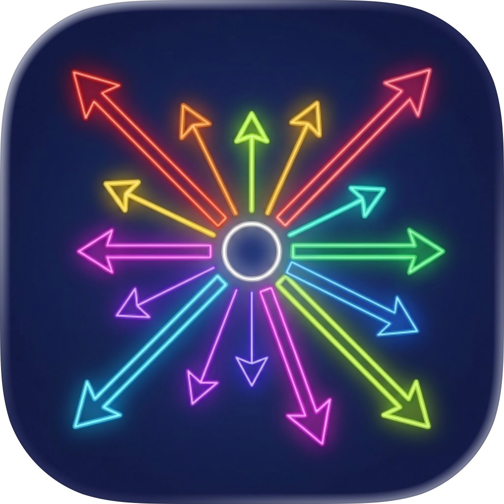 Apple App Store cover for Neon Puzzle: Arrow Swipe