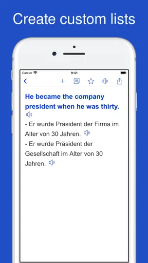 Screenshot von English German Sentences auf dem iPhone 7