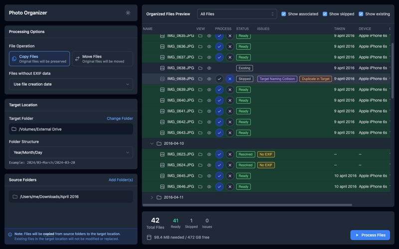 App screenshot