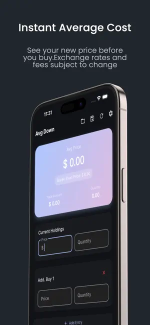 Avg Down: Stock & Crypto Calc screenshot 1