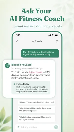 BloomFit - Cycle Workout Coach screenshot 4