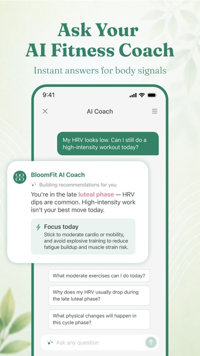 BloomFit - Cycle Workout Coach Screenshot 4 of 8