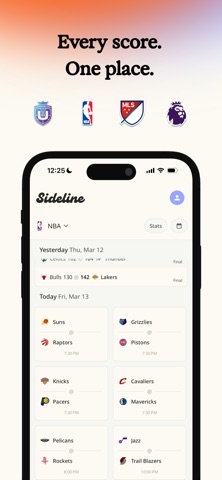 Sideline Sports App Screenshot 2