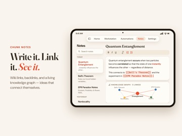 Chunk: AI Research Assistant iPad screenshot