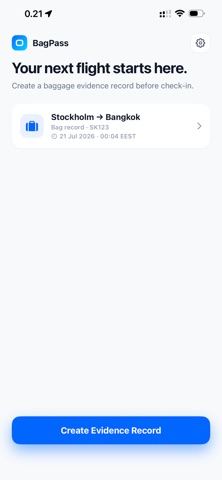 BagPass screenshot