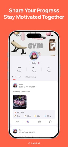 CalMind: AI Calorie Counter iPhone screenshot