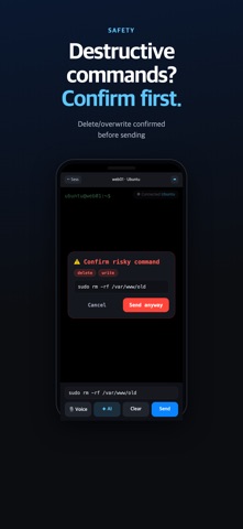 HiTerminal — SSH Voice & AI iPhone screenshot