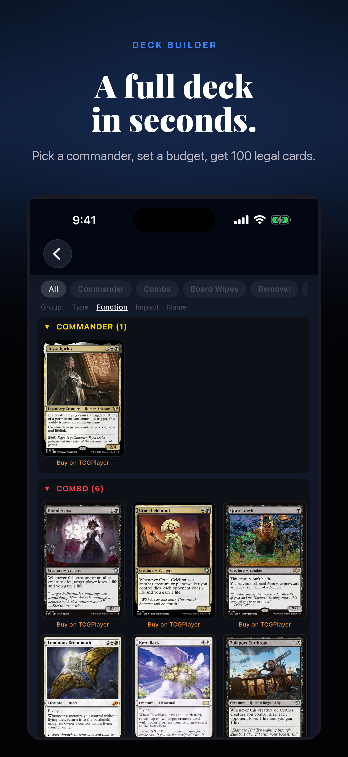 Commander Bracket MTG EDH Tool screenshot 3