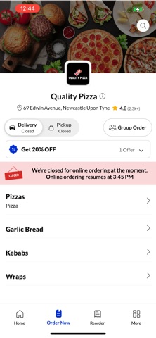 Quality Pizza screenshot