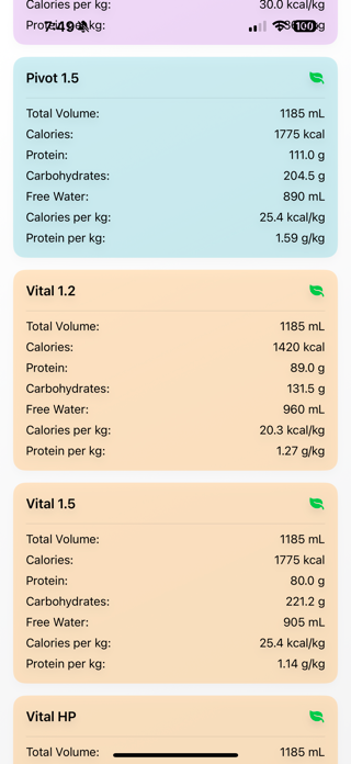 EnteraCalc Bolus Screenshot 1 of 2