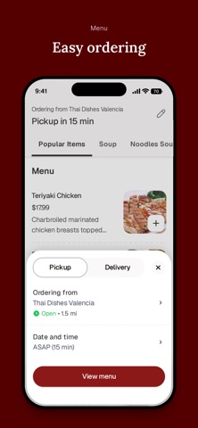 Thai Dishes Valencia iPhone screenshot