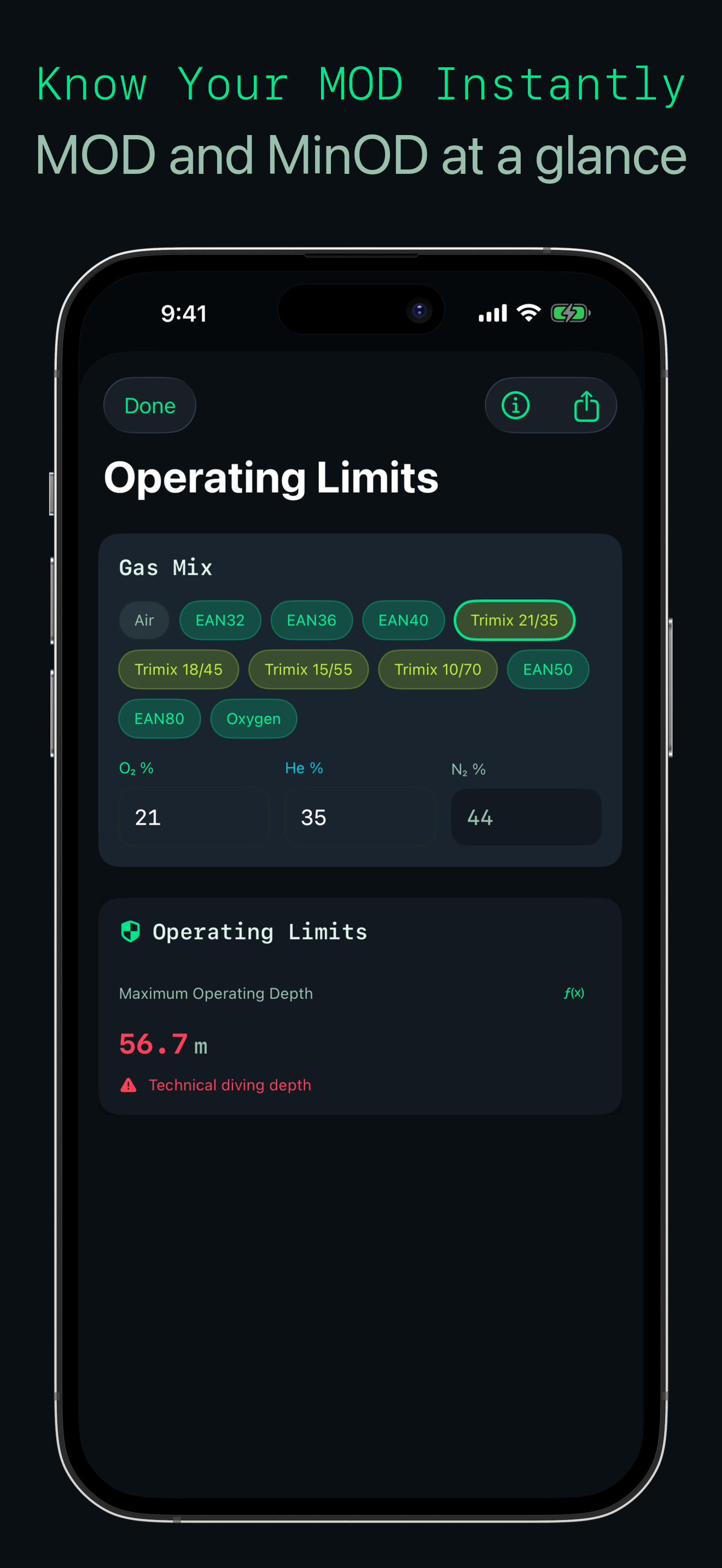 Dalton: Dive Gas Calculator screenshot 4